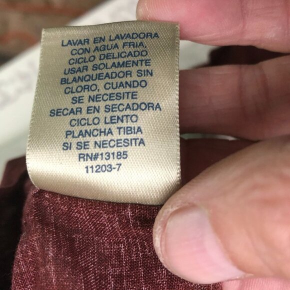 Island Shores Mens Hawaiian Shirt Sz 3XL Palm Print Burgundy Short Sleeve Casual - Picture 8 of 12